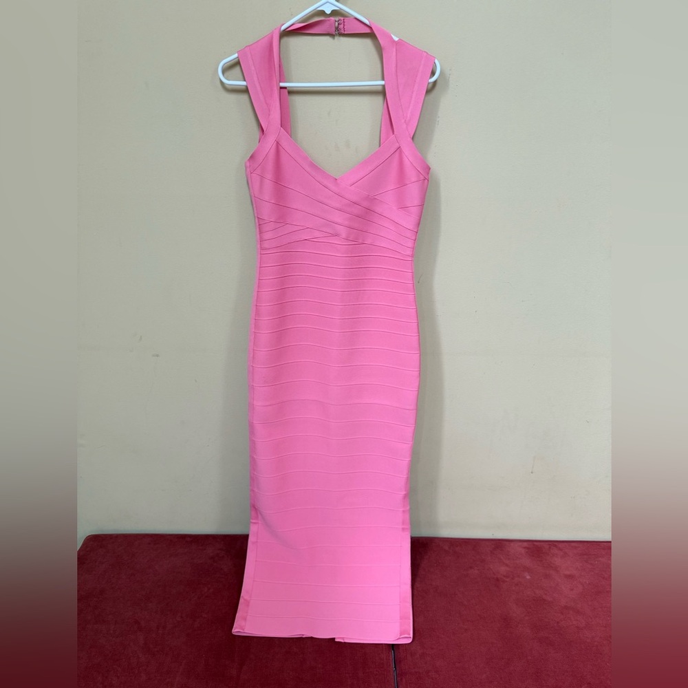 Bebe Pink Bandage Dress